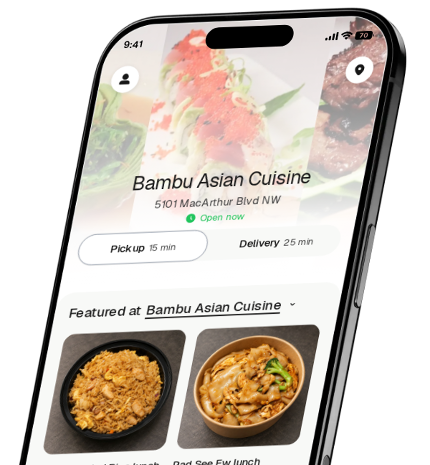 Bambu Asian Cuisine app preview