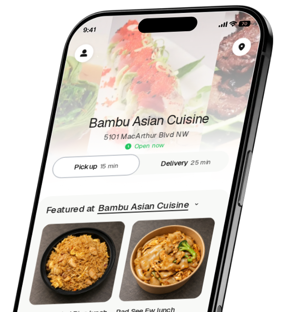 Bambu Asian Cuisine app preview