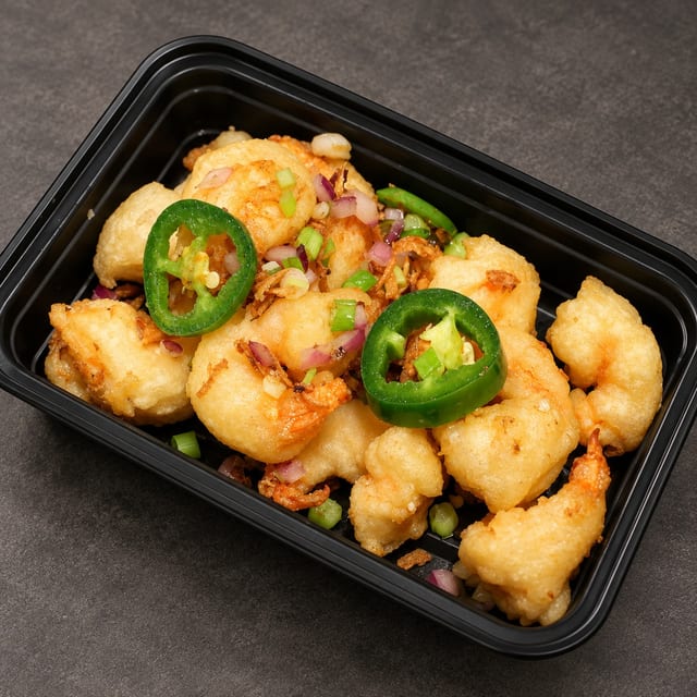Spicy Salt & Pepper with Jumbo Shrimp.