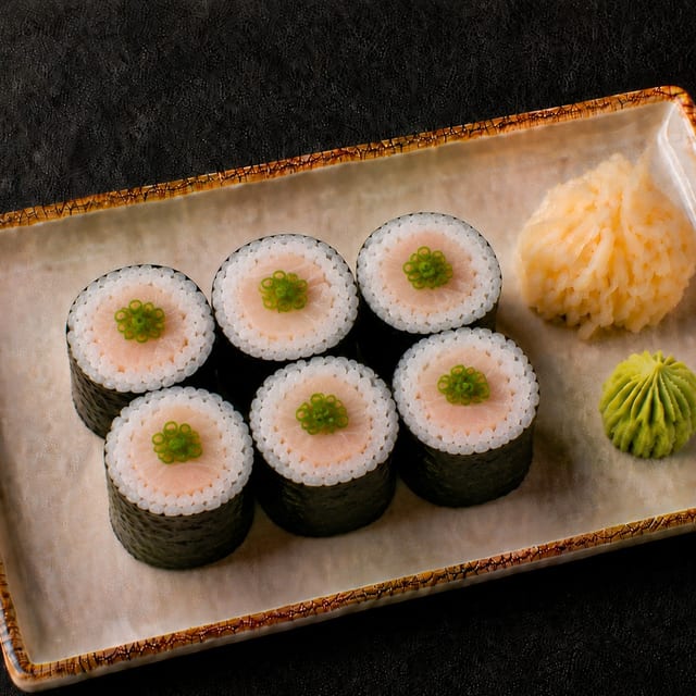 Yellowtail & Scallions Roll.