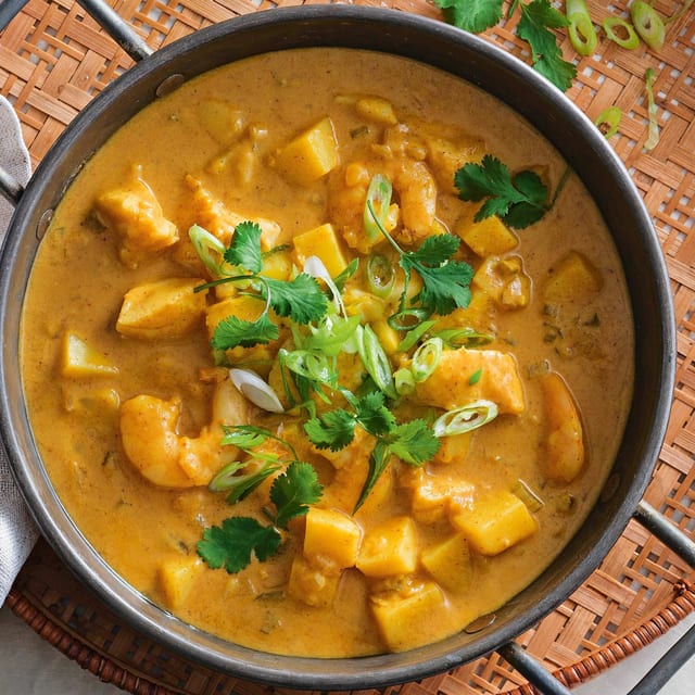 Thai Yellow Curry w/ Seafood.