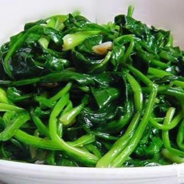 Spinach and Beansprouts.