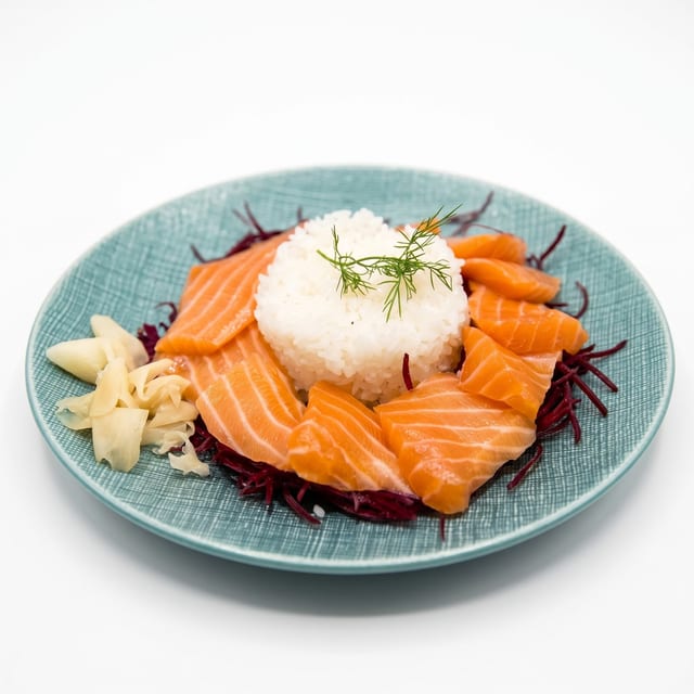 Salmon Sashimi.